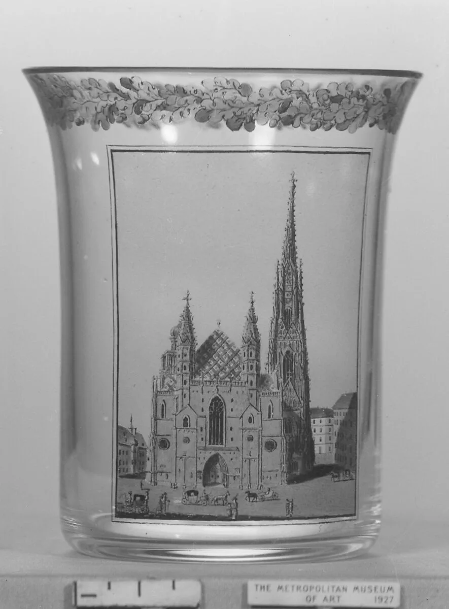 Beaker with view of the Stephansdom, Vienna — Gottlob Samuel Mohn
