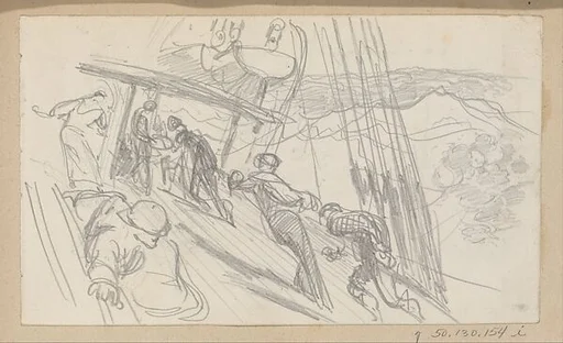 Sailors on Sloping Deck (from Scrapbook)
