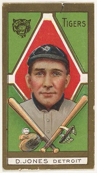 D. Jones, Detroit Tigers, American League, from the "Baseball Series" (Gold Borders) set (T205) issued by the American Tobacco Company — American Tobacco Company