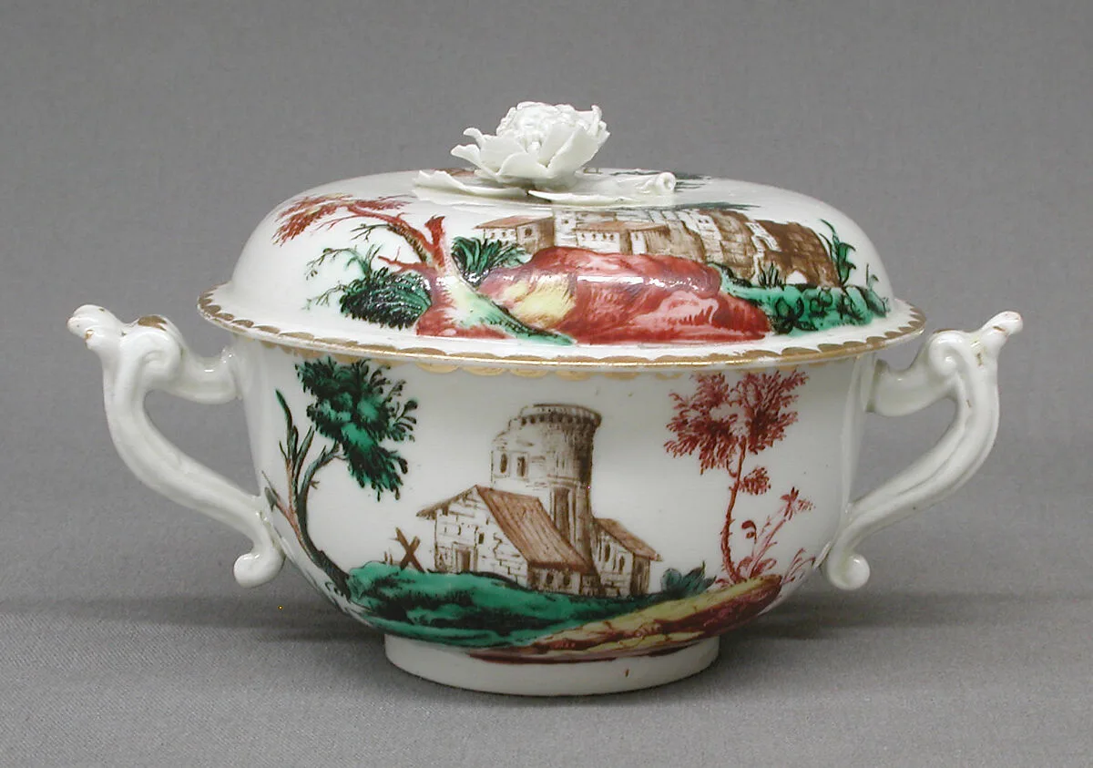 Bowl with cover — Le Nove Porcelain Manufactory