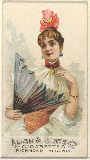 Plate 35, from the Fans of the Period series (N7) for Allen & Ginter Cigarettes Brands