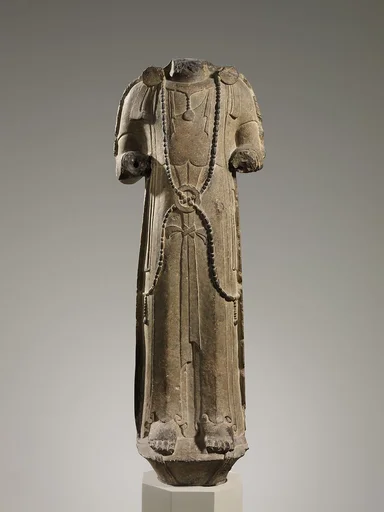 北齊 彩繪石雕菩薩立像|Standing bodhisattva