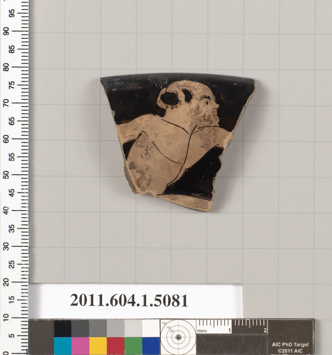 Terracotta rim fragment of a kylix (drinking cup) — Unknown