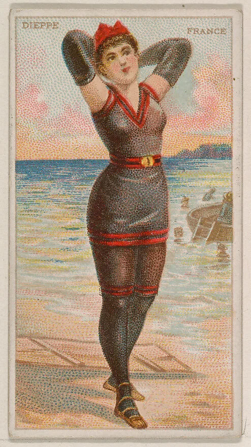 Dieppe, France, from the Surf Beauties series (N232), issued by Kinney Bros. — Kinney Brothers Tobacco Company