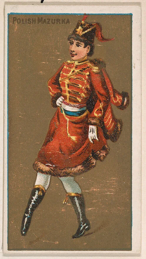 Polish Mazurka, from National Dances (N225, Type 1) issued by Kinney Bros. — Kinney Brothers Tobacco Company