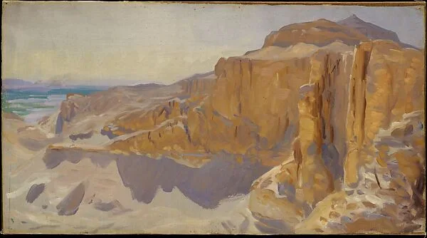 Cliffs at Deir el Bahri, Egypt — John Singer Sargent