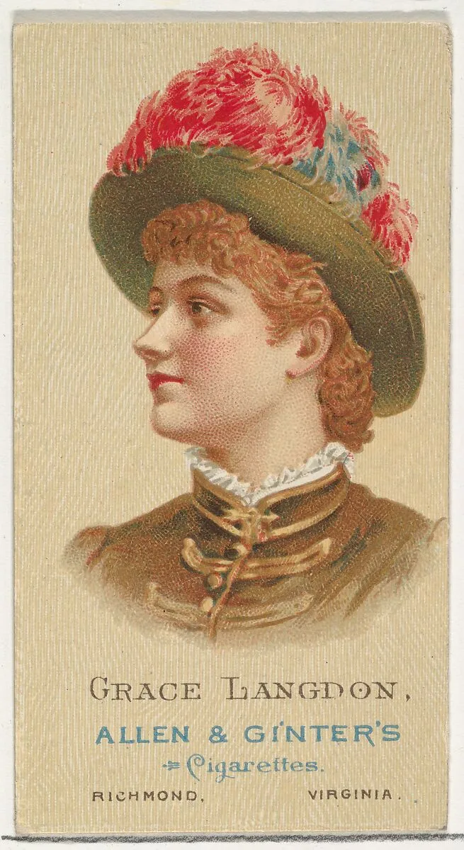 Grace Langdon, from World's Beauties, Series 2 (N27) for Allen & Ginter Cigarettes — Allen & Ginter|Lindner, Eddy & Claus