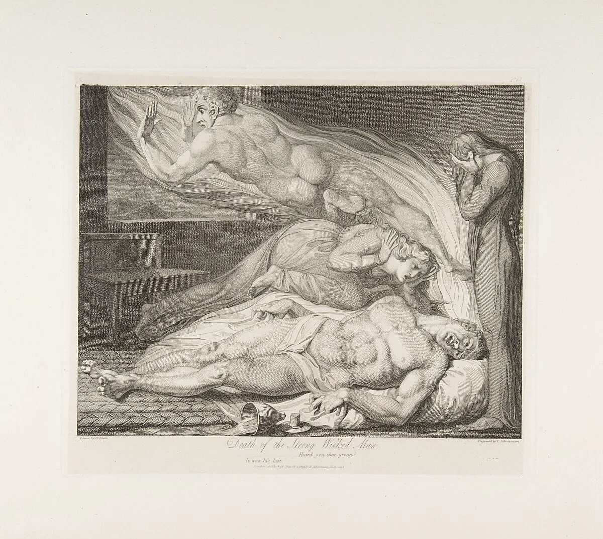 Death of the Strong Wicked Man, from "The Grave," a Poem by Robert Blair — William Blake|Rudolph Ackermann, London|Robert Blair|Luigi Schiavonetti