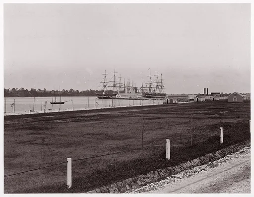 Frigates "Santee" and "Constitution" off Naval Academy, Annapolis