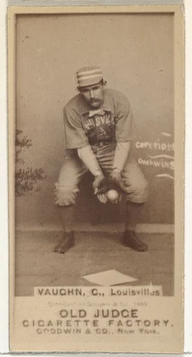 Harry Francis "Farmer" Vaughn, Catcher, Louisville Colonels, from the Old Judge series (N172) for Old Judge Cigarettes