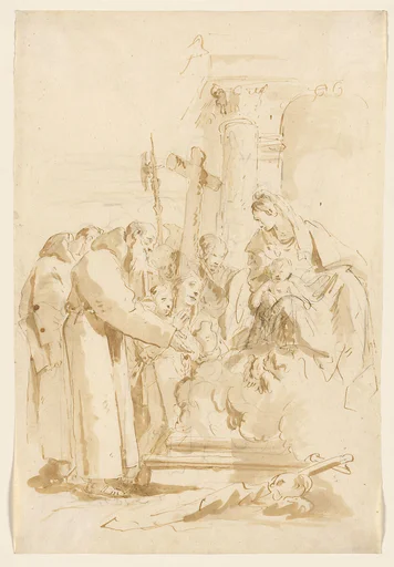 The Virgin and Child Adored by Monks and Others