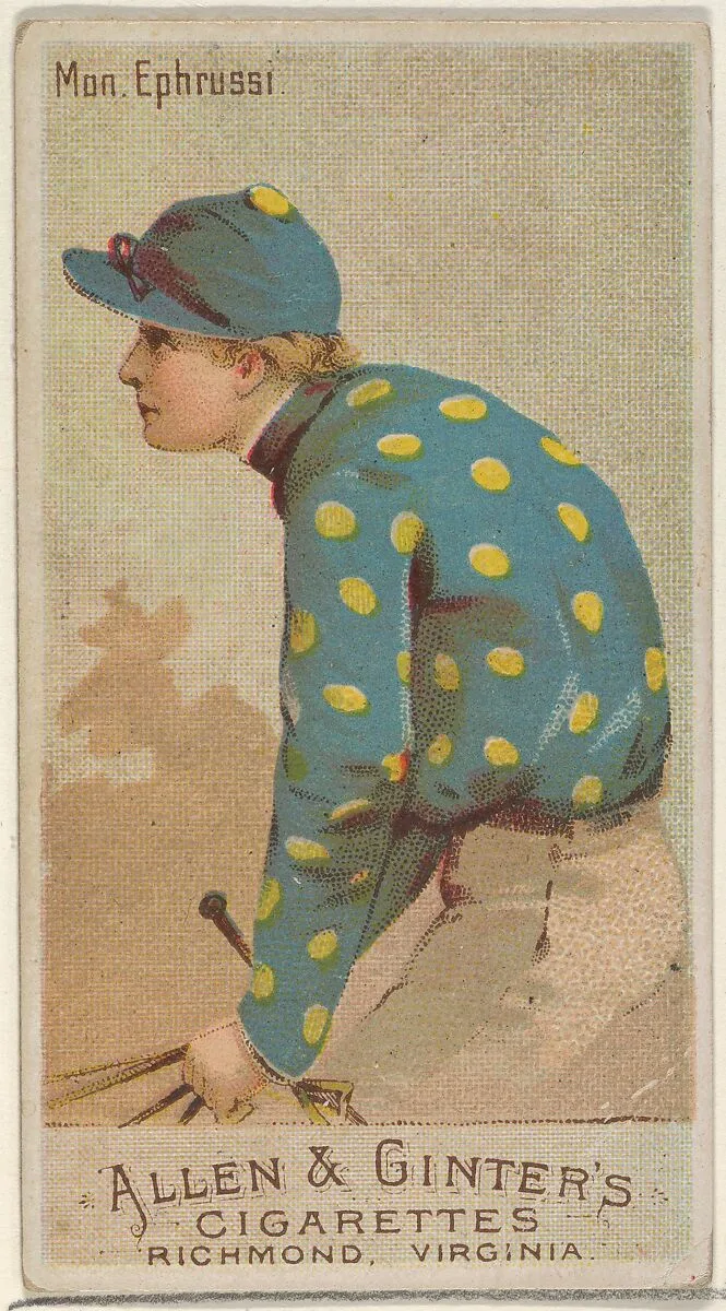 Mon. Ephrussi, from the Racing Colors of the World series (N22a) for Allen & Ginter Cigarettes — Allen & Ginter