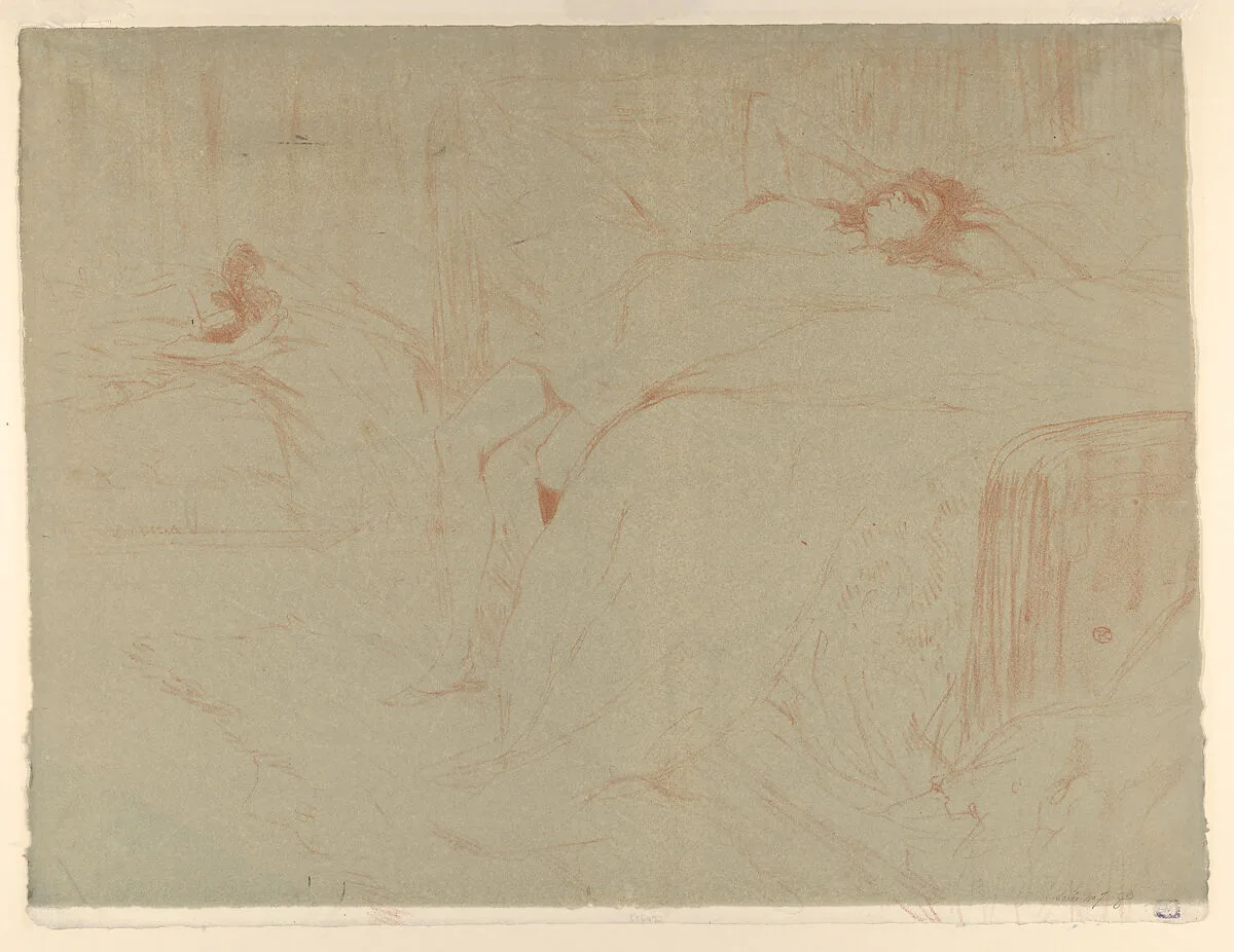 Collapsed on the Bed — Henri de Toulouse-Lautrec