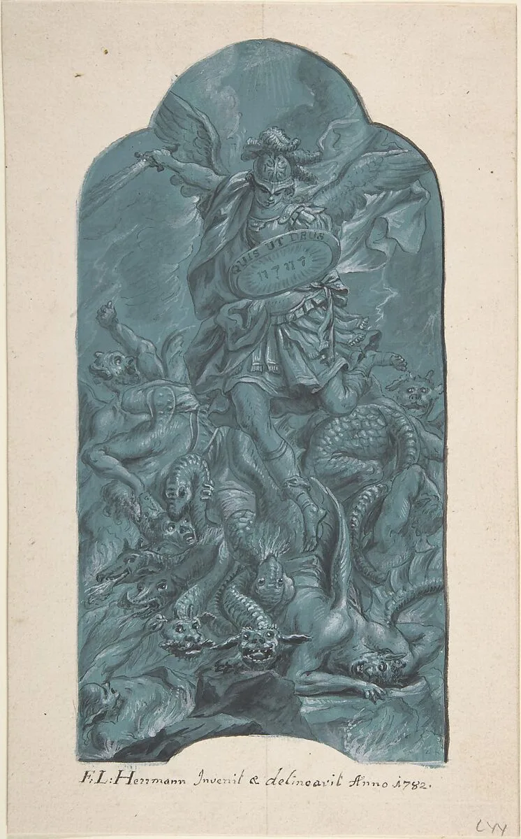 The Archangel Michael Banishing Vice — Franz Ludwig Hermann