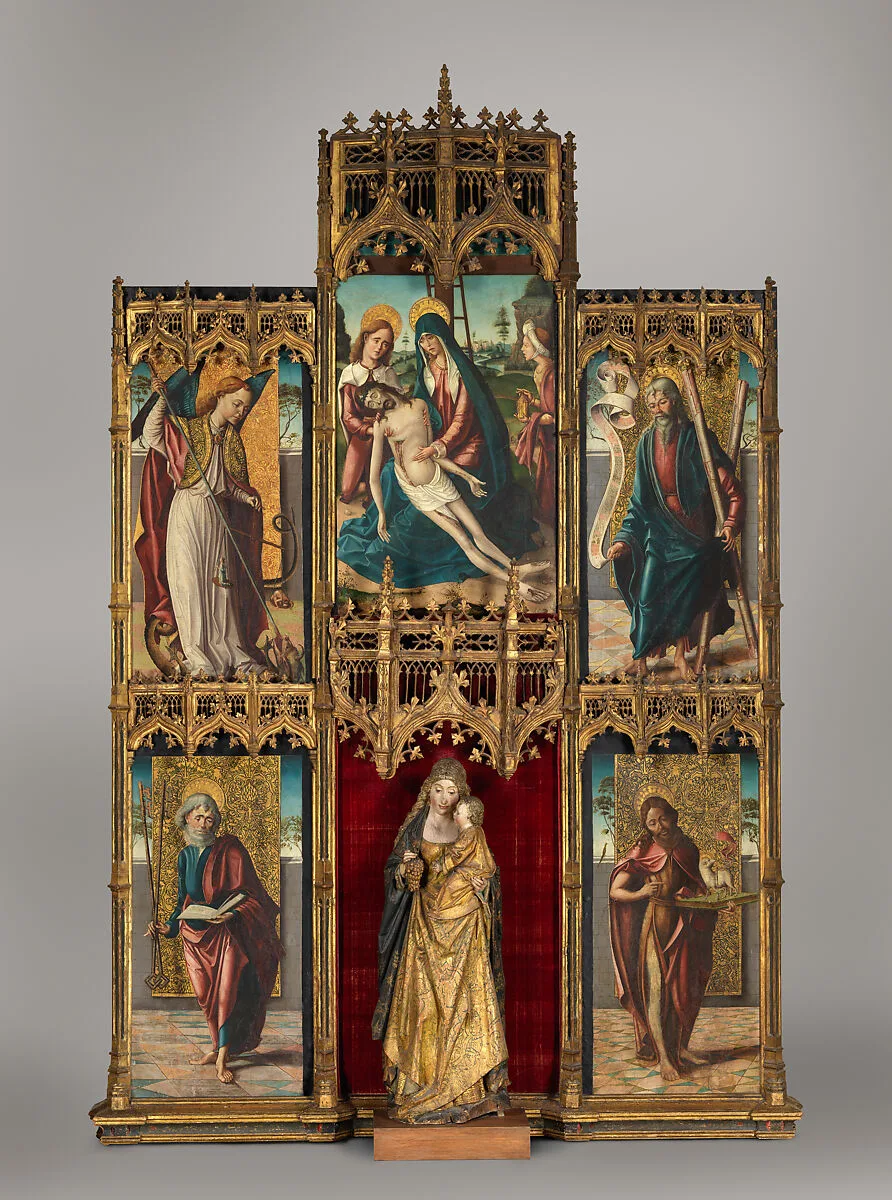 Virgin and Child with the Pietà and Saints — Spanish (Castilian) Painter