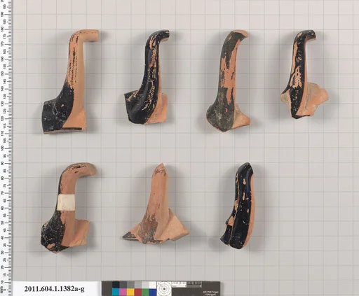 Terracotta fragments of kylikes (drinking cups)