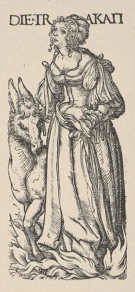 Sloth (Die Trakait), from The Seven Vices, in Holzschnitte alter Meister gedruckt von den Originalstöcken der Sammlung Derschau im besitz des Staatlichen Kupferstich-kabinetts zu Berlin — Hans Burgkmair|Max J. Friedländer|Kupferstichkabinett, Staatliche Museen zu Berlin|E. A. Seemann