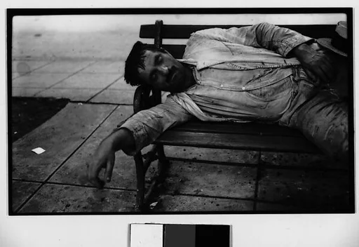[Man Sleeping on Bench, Havana]