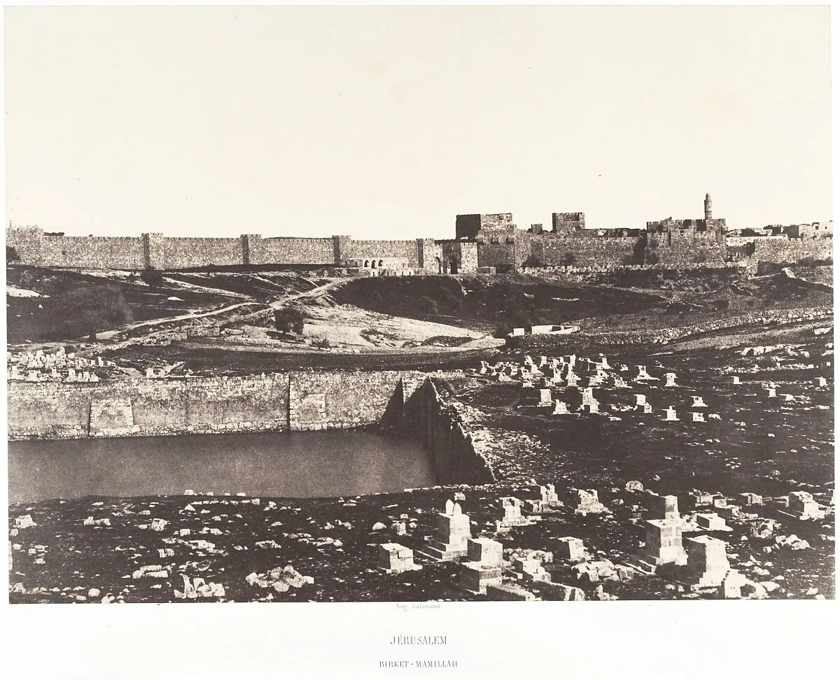 Jérusalem, Birket-Mamillah — Auguste Salzmann|Imprimerie photographique de Blanquart-Évrard, à Lille