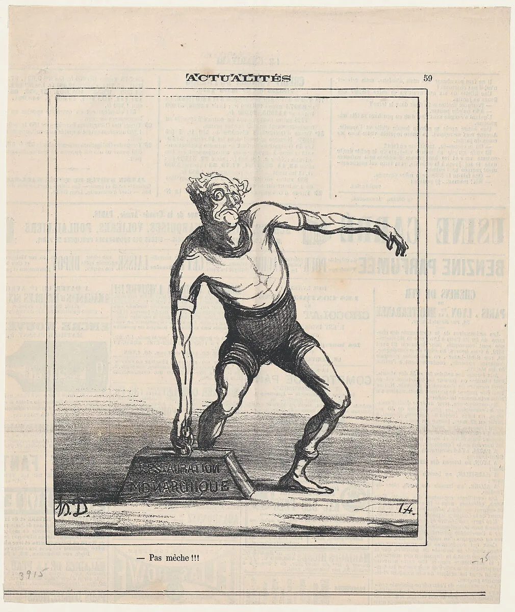 It's quite impossible!!!, from 'News of the day,' published in Le Charivari, March 28, 1872 — Honoré Daumier