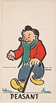 Peasant, bakery insert card from the Pinocchio Circus Performers series (D64) — Walt Disney Productions