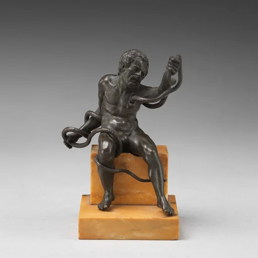 Man Struggling with a Serpent