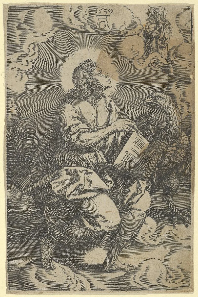Saint John, from The Four Evangelists — Heinrich Aldegrever|Georg Pencz