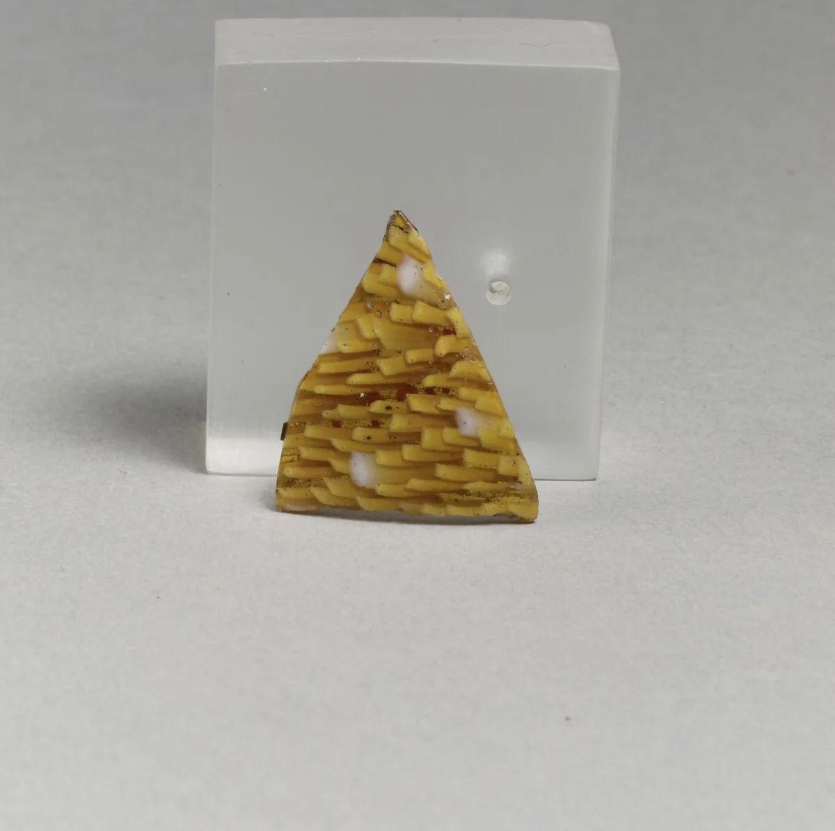 Glass mosaic fragment — Unknown