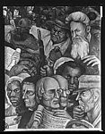 [Detail of Abolitionists from "The Conflict Over Slavery" Panel of Diego Rivera's Mural for the New Worker's School, New York City]
