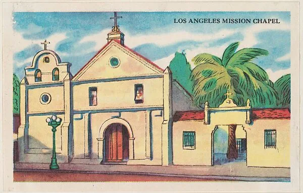 Los Angeles Mission Chapel, bakery card from the Missions series (D39-6), issued by the Gordon Bread Company — Gordon Bread Company