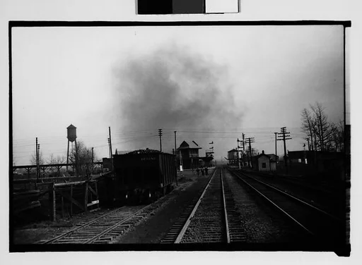 [Railroad Car and Line, From Train, Savannah, Georgia]