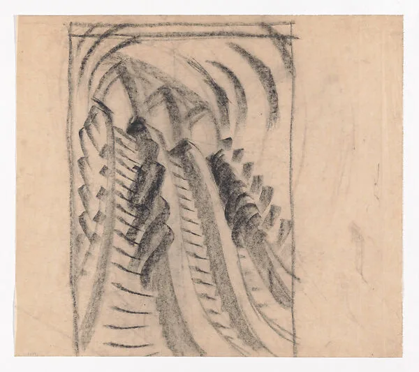 Study for "Whence & Whither?" (Study of escalators IV) — Cyril E. Power