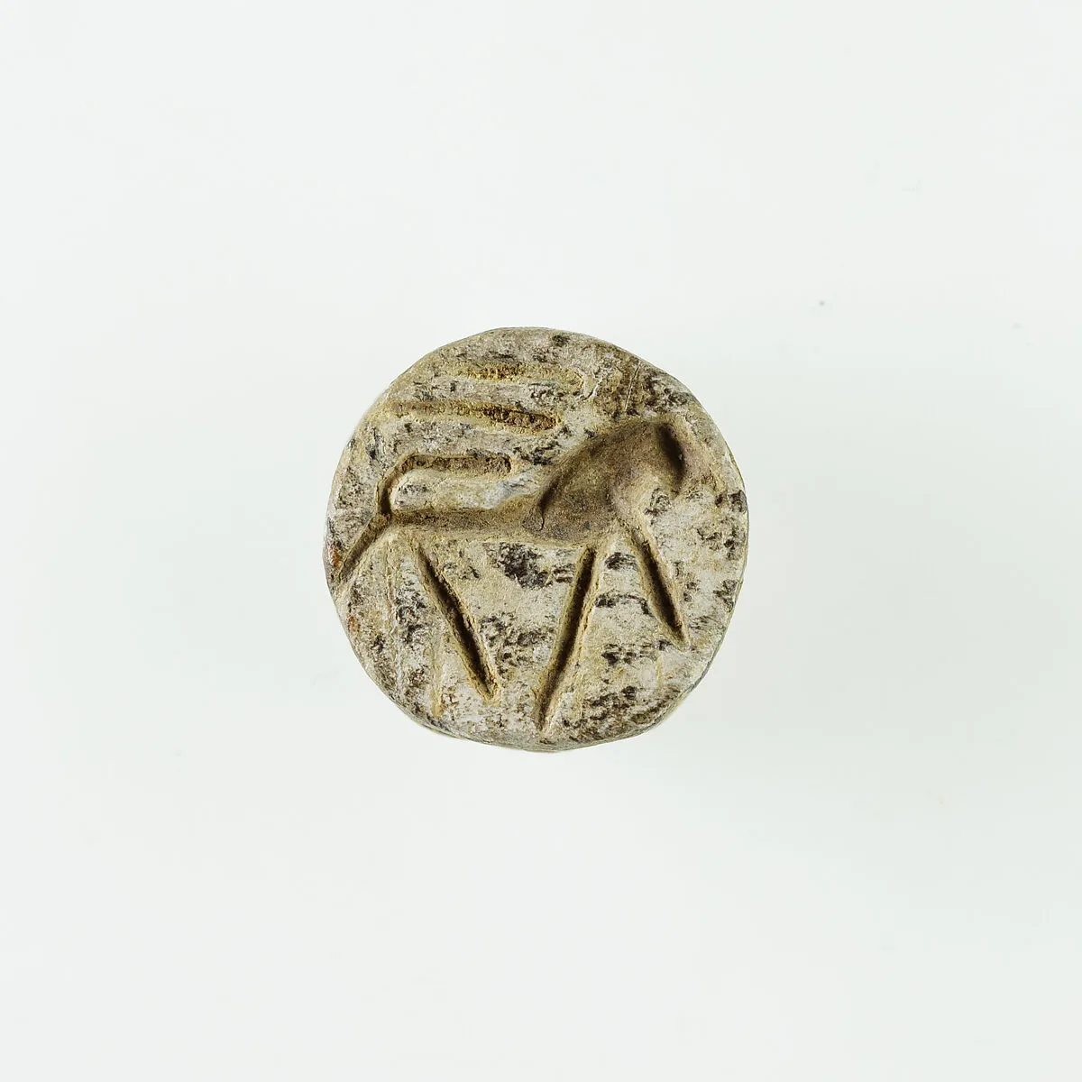 Rosette Stamp Seal with Striding Lion — Unknown