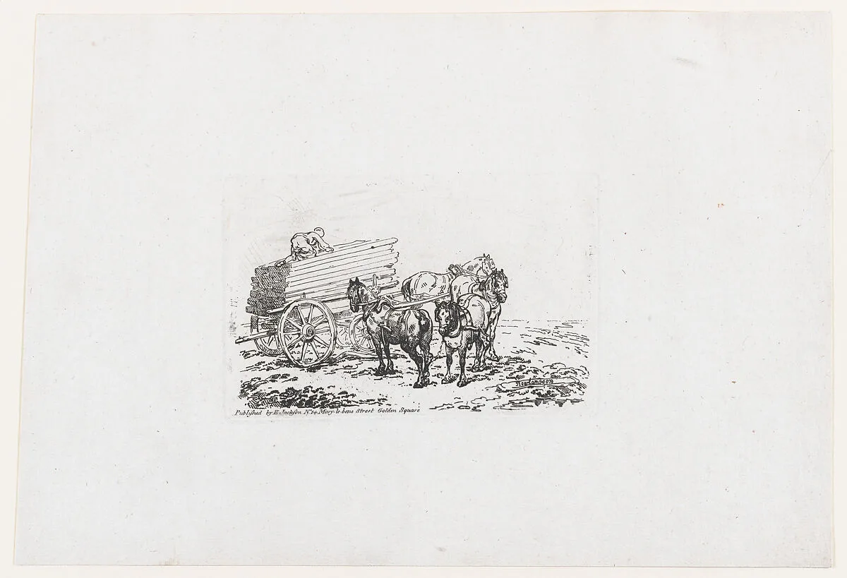 A Timber Waggon, from A New Book of Horses and Carriages — Elizabeth Jackson|Thomas Rowlandson