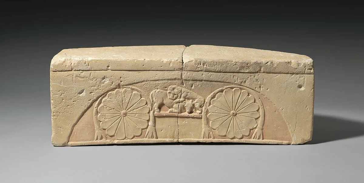 Limestone footstool — Unknown