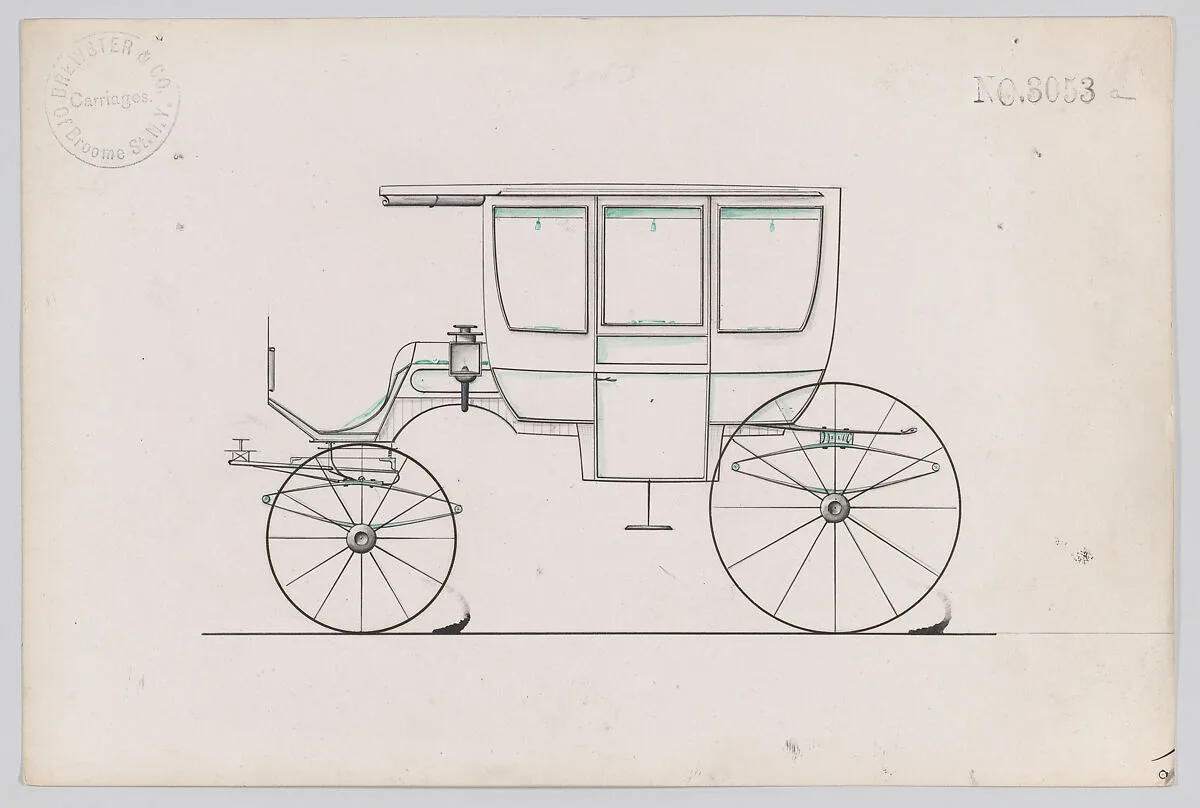 Design for 6 seat Rockaway, no. 3053a — Brewster & Co.