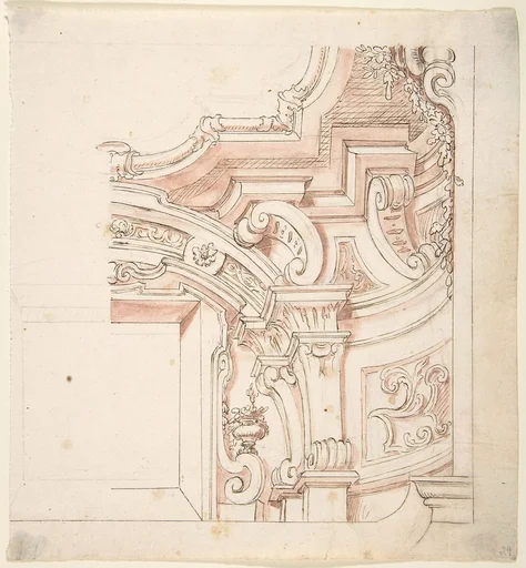 Design for a Portion of Cornice and Ceiling