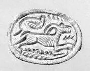 Scarab seal: galloping horned animal — Unknown
