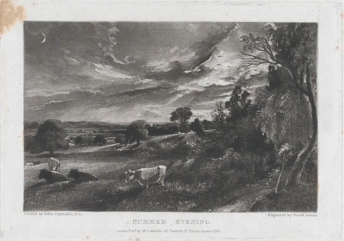 Summer Evening — David Lucas|John Constable