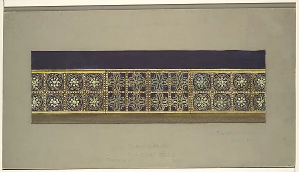 Design of Altar Rail for St. Paul's Church, Troy, New York — Louis C. Tiffany|Tiffany Glass and Decorating Company