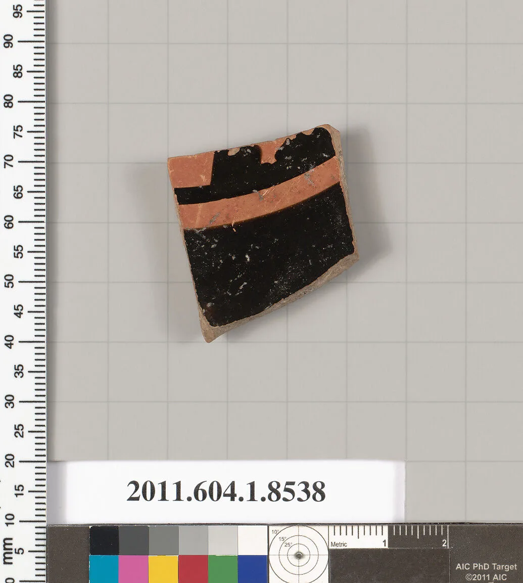 Terracotta fragment of a stemless kylix (drinking cup) — Unknown