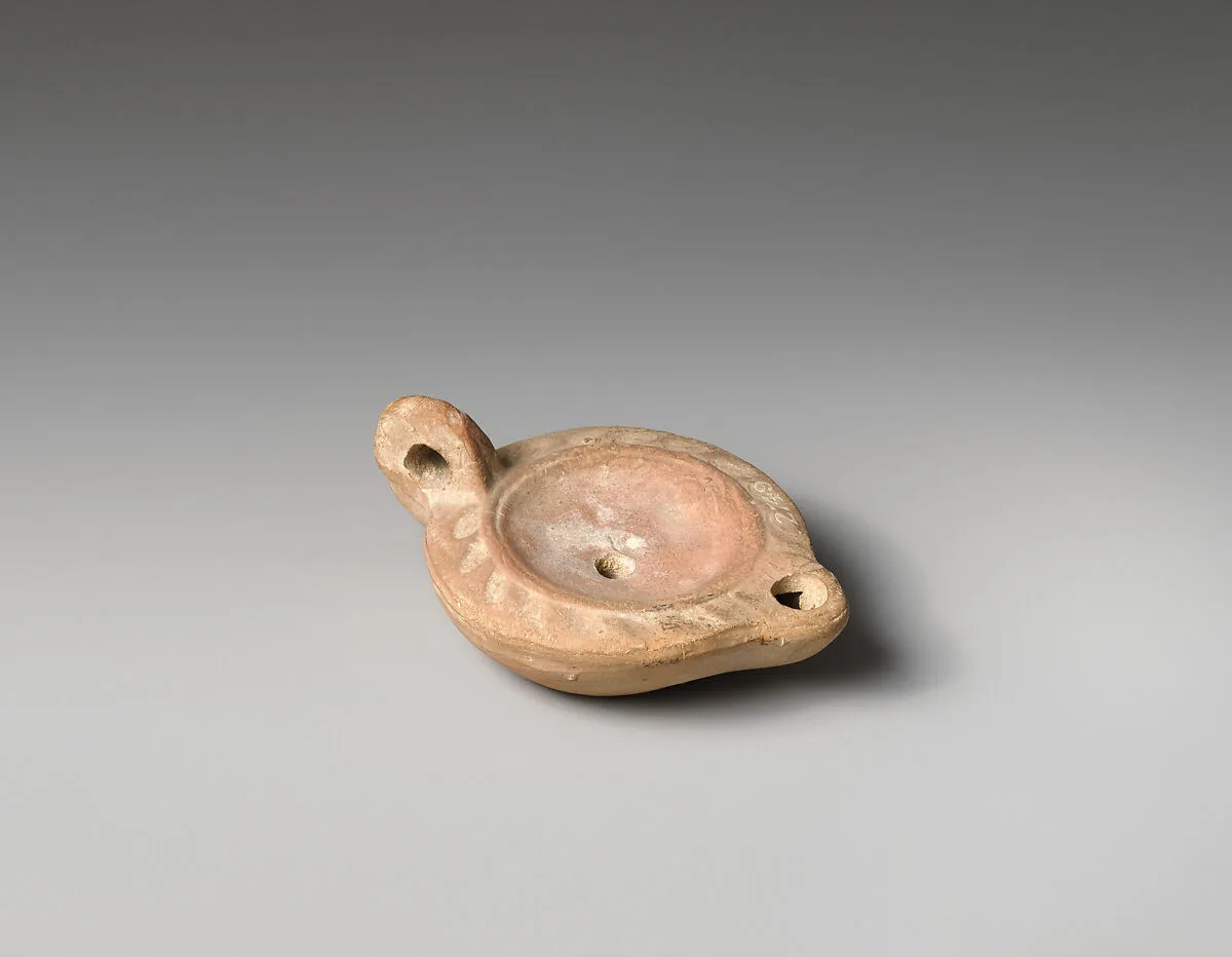 Terracotta oil lamp — Unknown