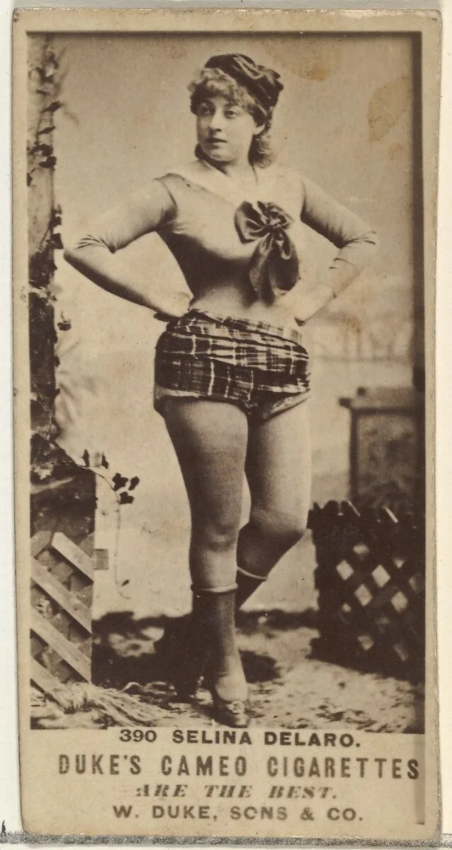 Card Number 390, Selina Delaro, from the Actors and Actresses series (N145-5) issued by Duke Sons & Co. to promote Cameo Cigarettes — W. Duke, Sons & Co.