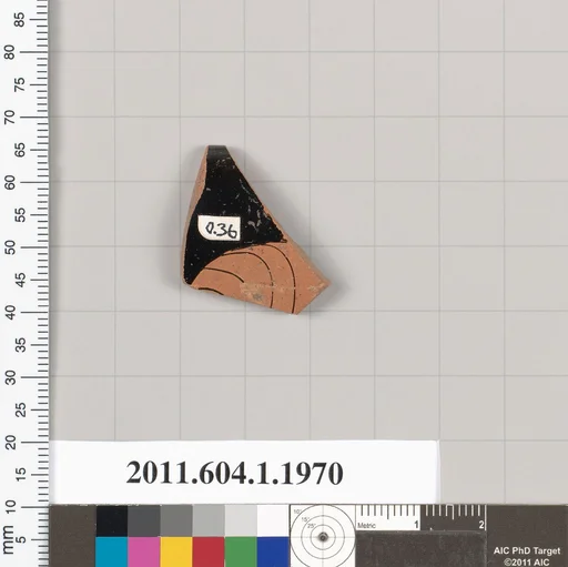 Terracotta rim fragment of a kylix (drinking cup)