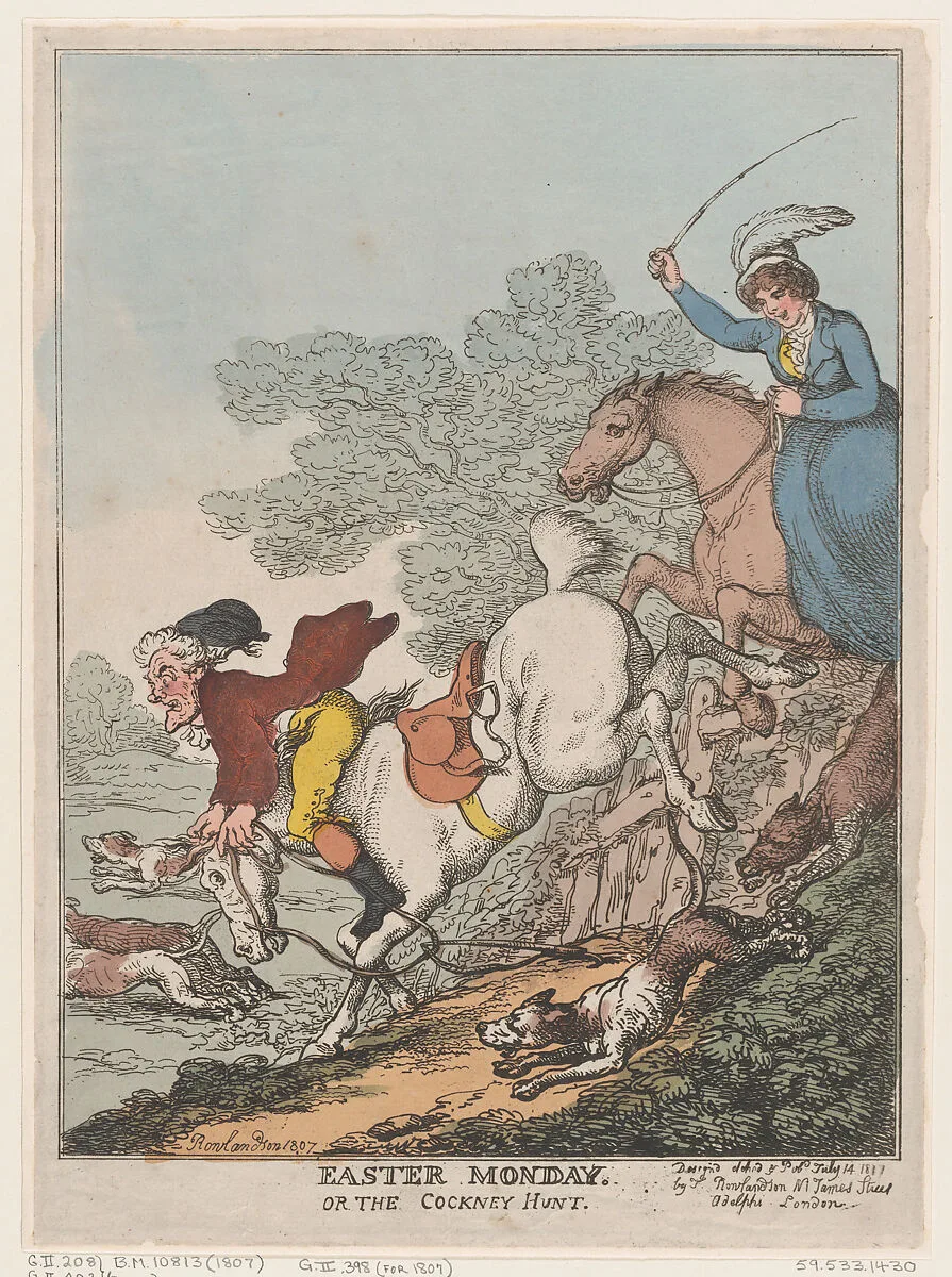 Easter Monday, or The Cockney Hunt — Thomas Rowlandson