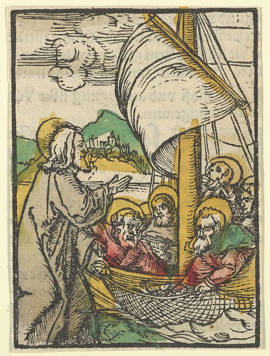 The Second Draught of Fishes by Saint Peter, from Das Plenarium — Hans Schäufelein|Adam Petri