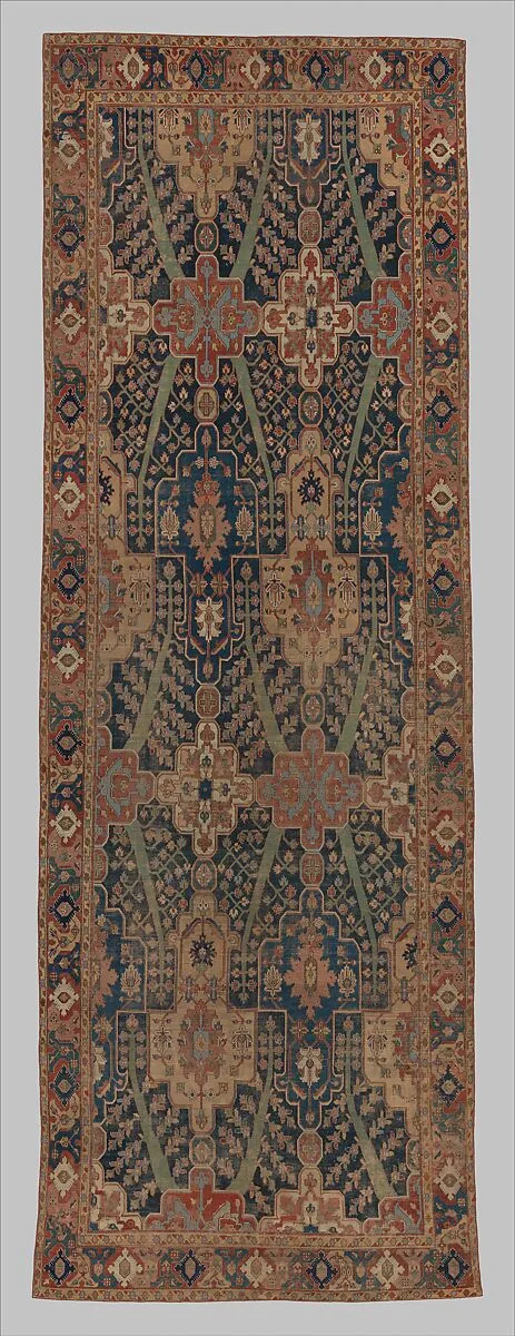 Carpet with Tree and Cartouche Design — Unknown