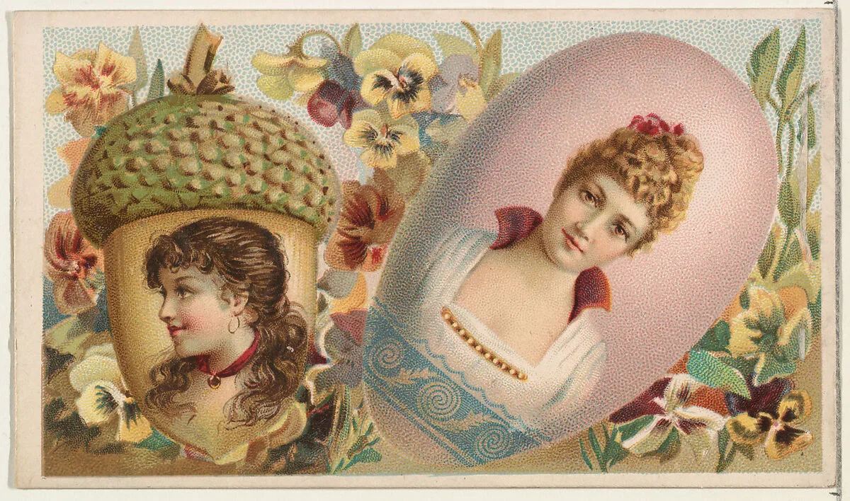 Acorn, from the Miniature Novelties series (N120) issued by Duke Sons & Co. to promote Honest Long Cut Tobacco — W. Duke, Sons & Co.|Donaldson Brothers