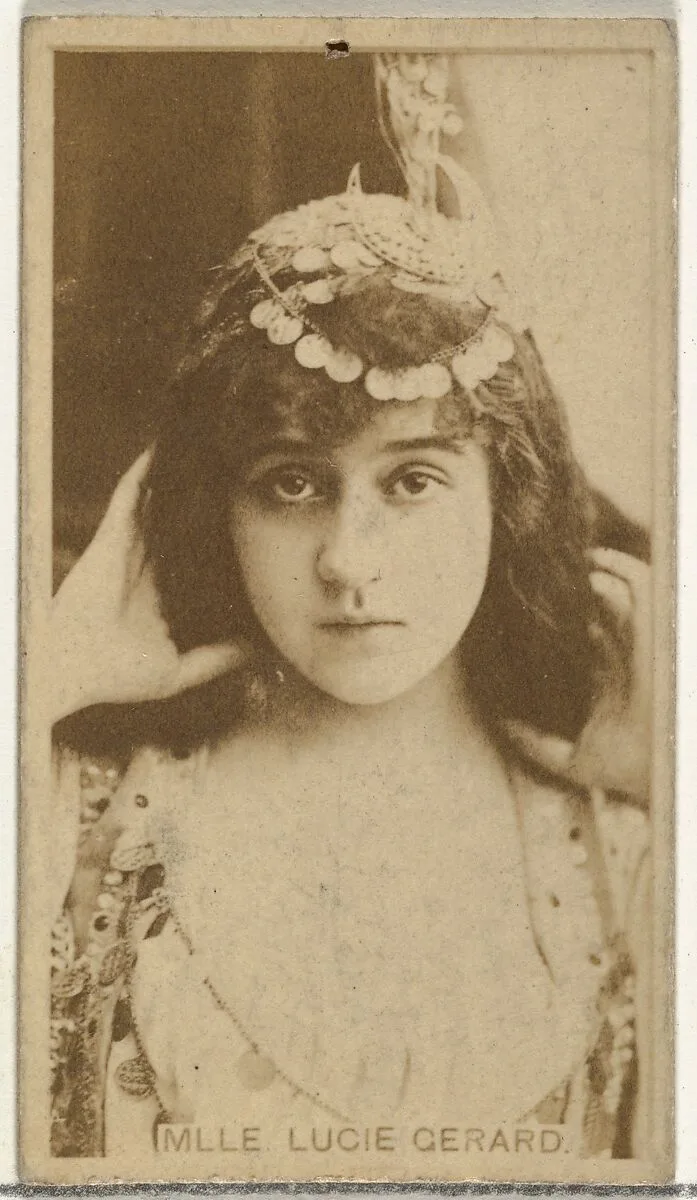 Mlle. Lucie Gerard, from the Actors and Actresses series (N145-8) issued by Duke Sons & Co. to promote Duke Cigarettes — W. Duke, Sons & Co.|American Tobacco Company