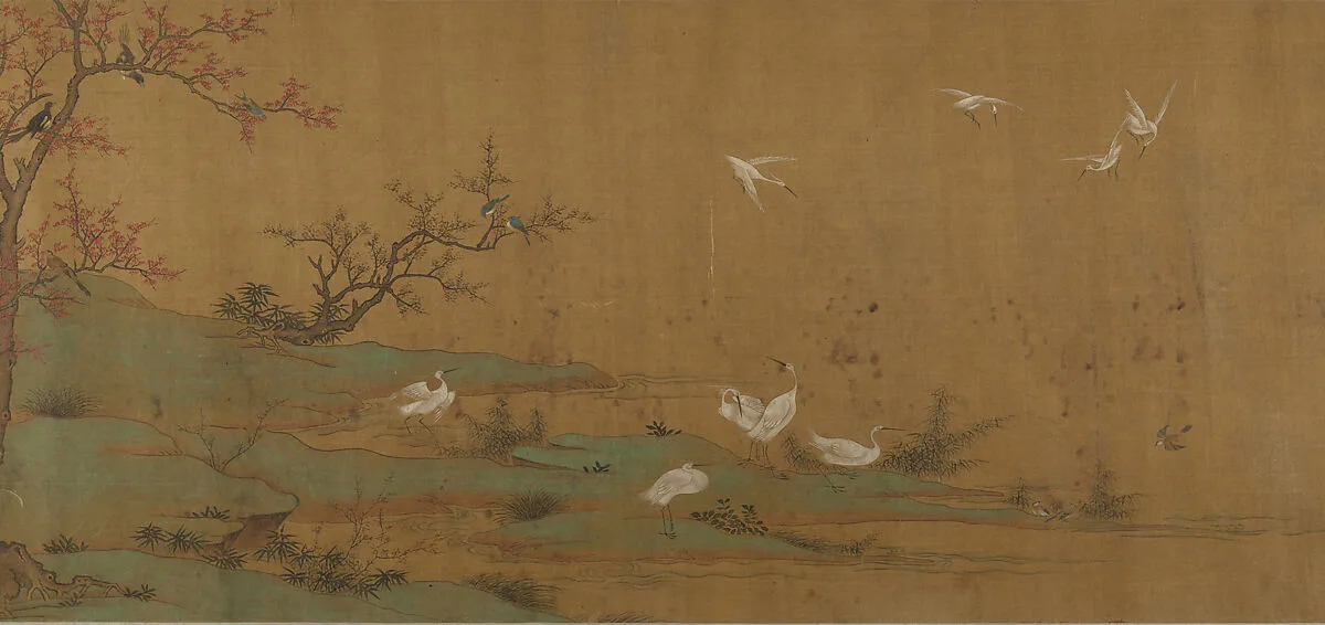 明 佚名 舊傳刁光 叢簧集羽 卷|River Scene with Birds and Bamboo — Diao Guang|Unidentified artist